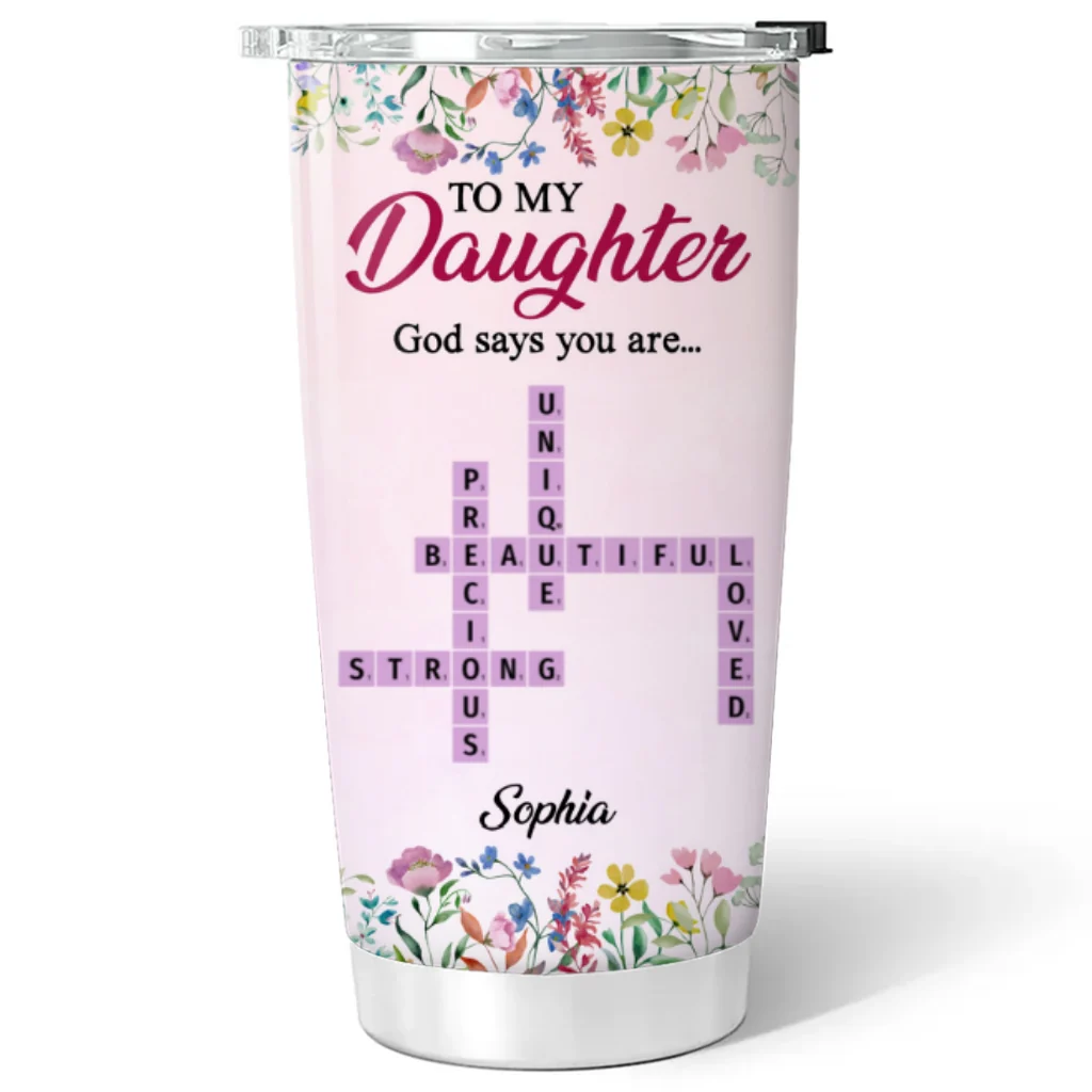 God Says You Are - Personalized Custom Tumbler - Image 6