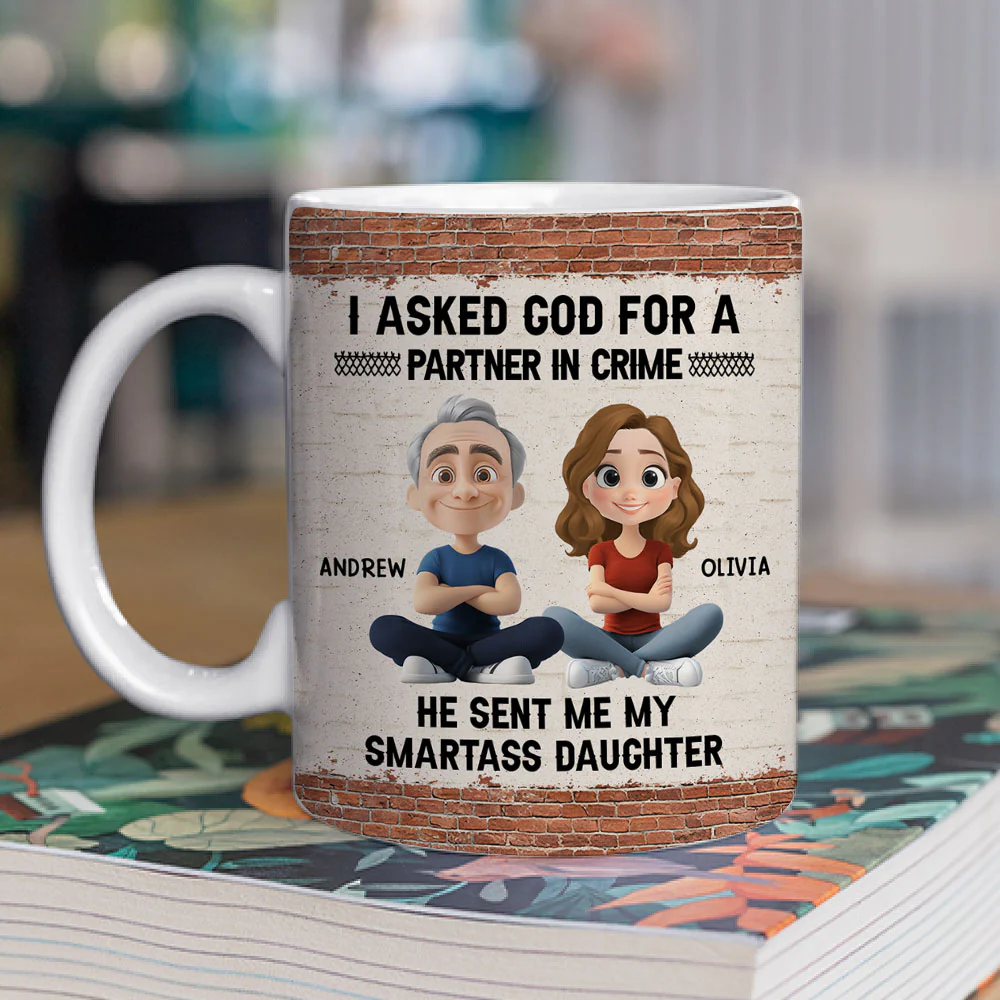 God Sent You To Me - Personalized Custom Coffee Mug - Image 2