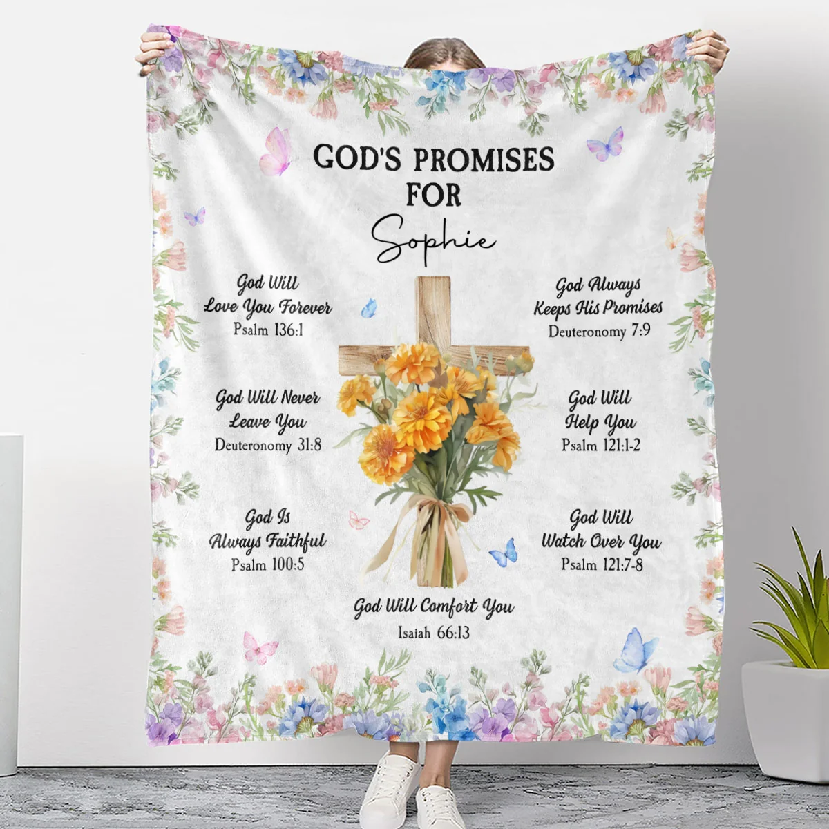 Gods Promises - Personalized Custom Fleece Blanket - Image 6