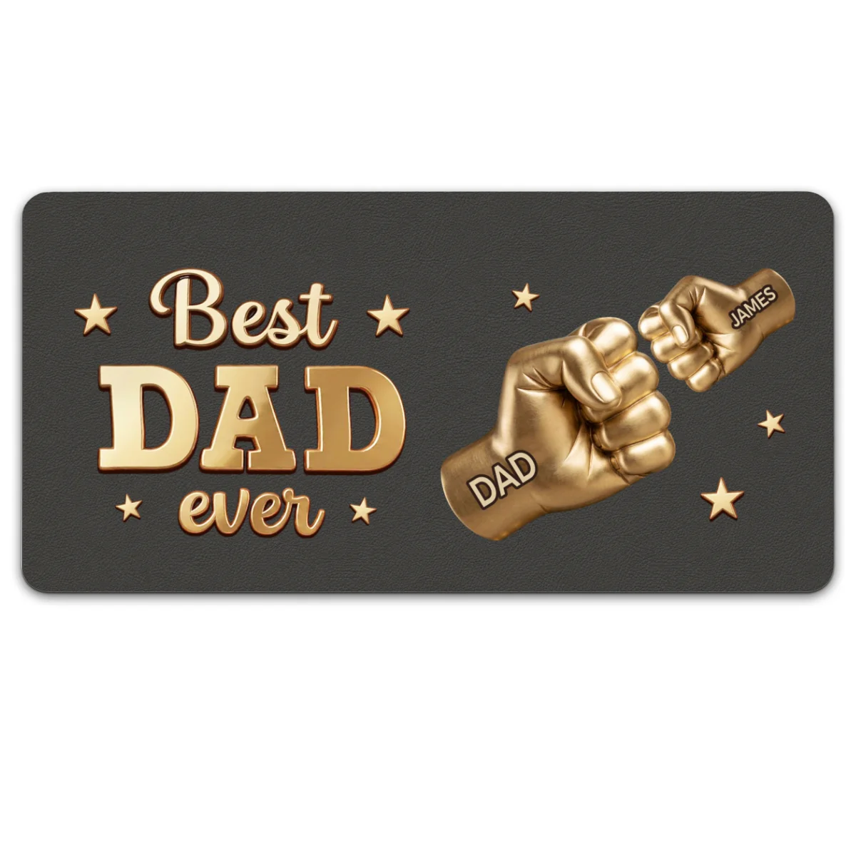 Gold Best Dad - Personalized Custom Desk Mat - Image 8