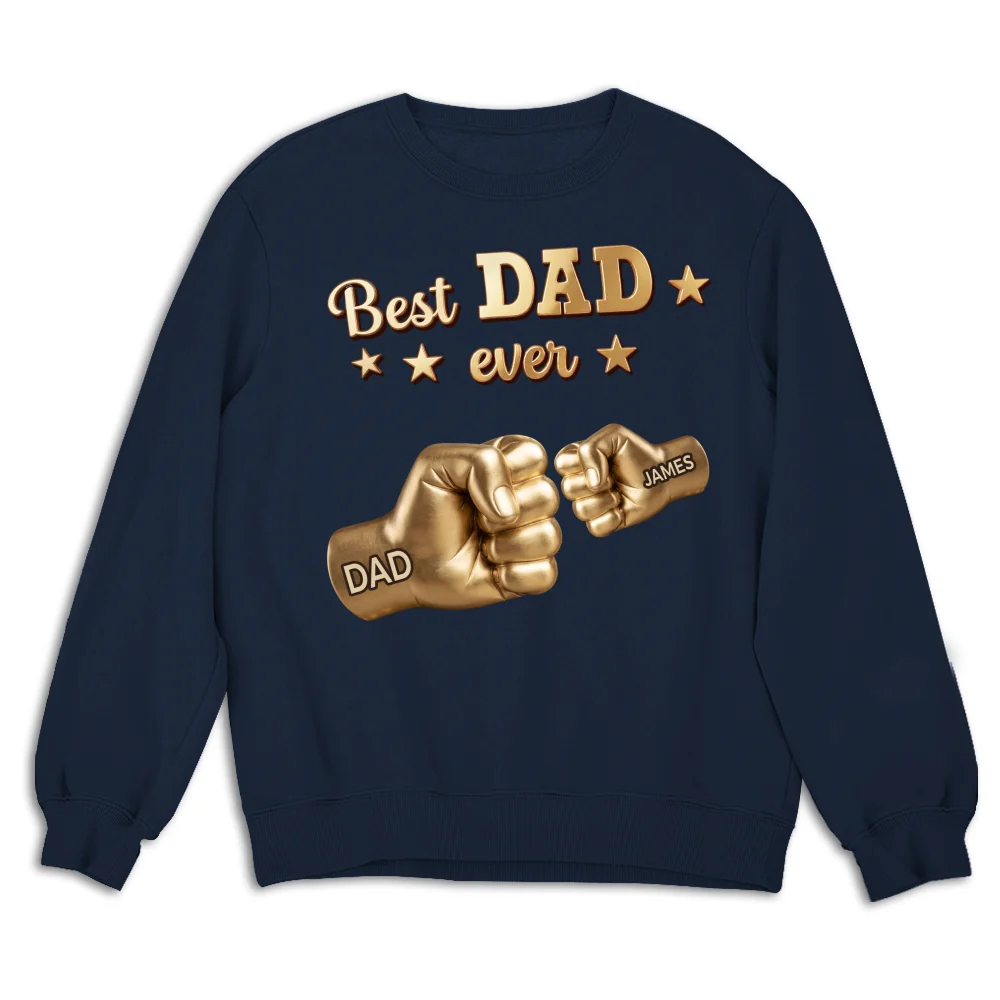 Gold Best Dad - Personalized Custom Shirt - Image 15