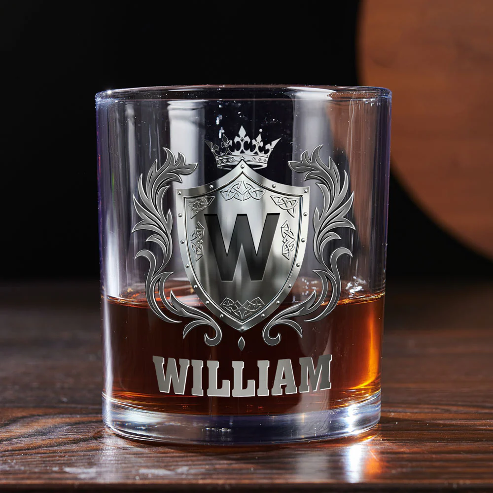 Old World Gentleman - Personalized Custom Whiskey Glass
