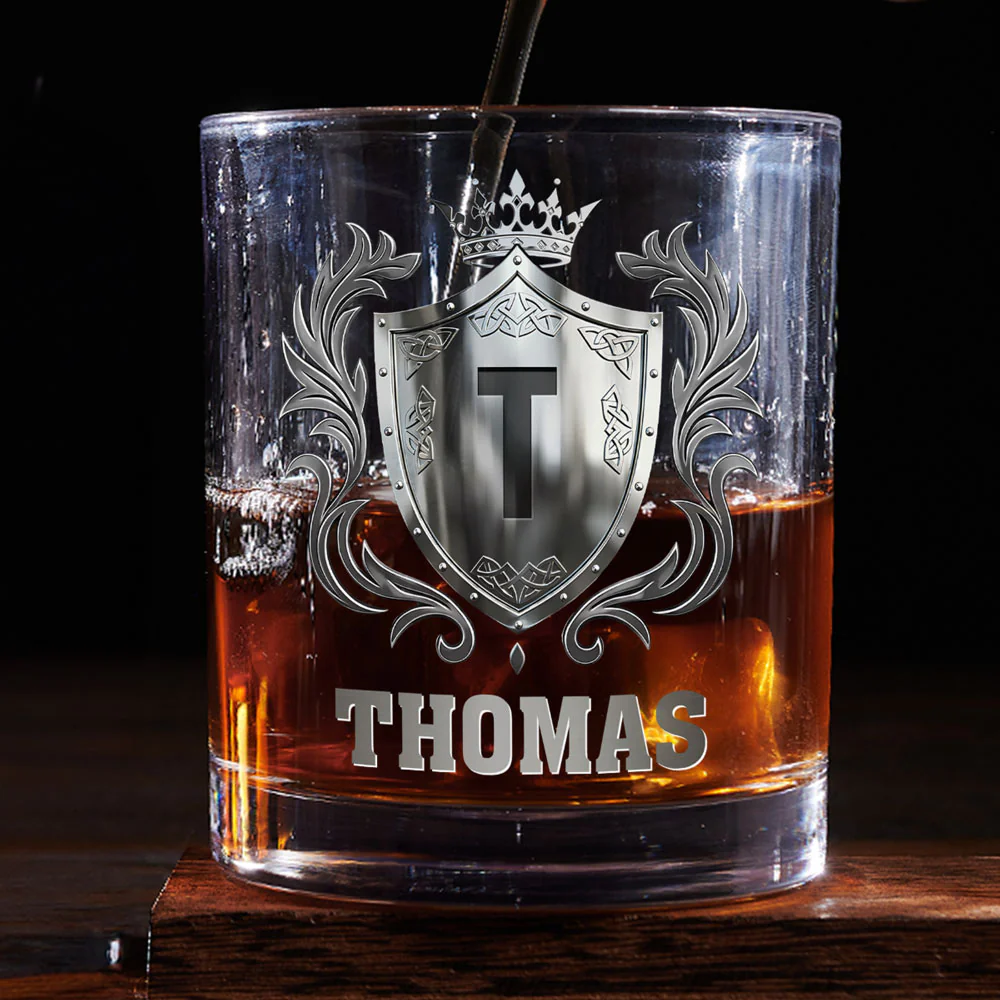 Old World Gentleman - Personalized Custom Whiskey Glass - Image 4