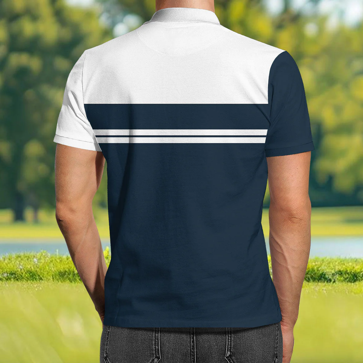 Golf Dad By Far - Personalized Custom Polo Shirt - Image 2