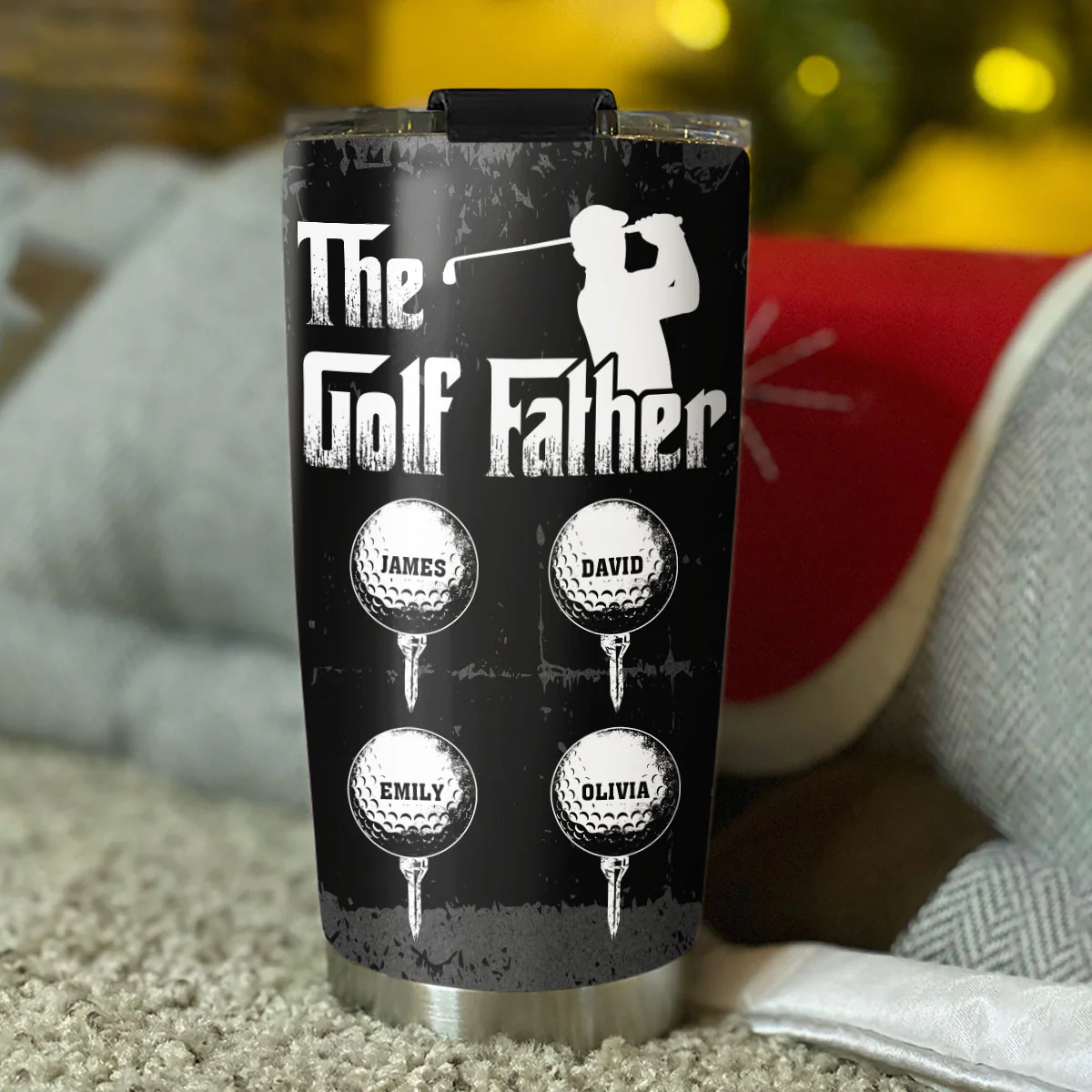 Golf Dad - Personalized Custom Tumbler - Image 3