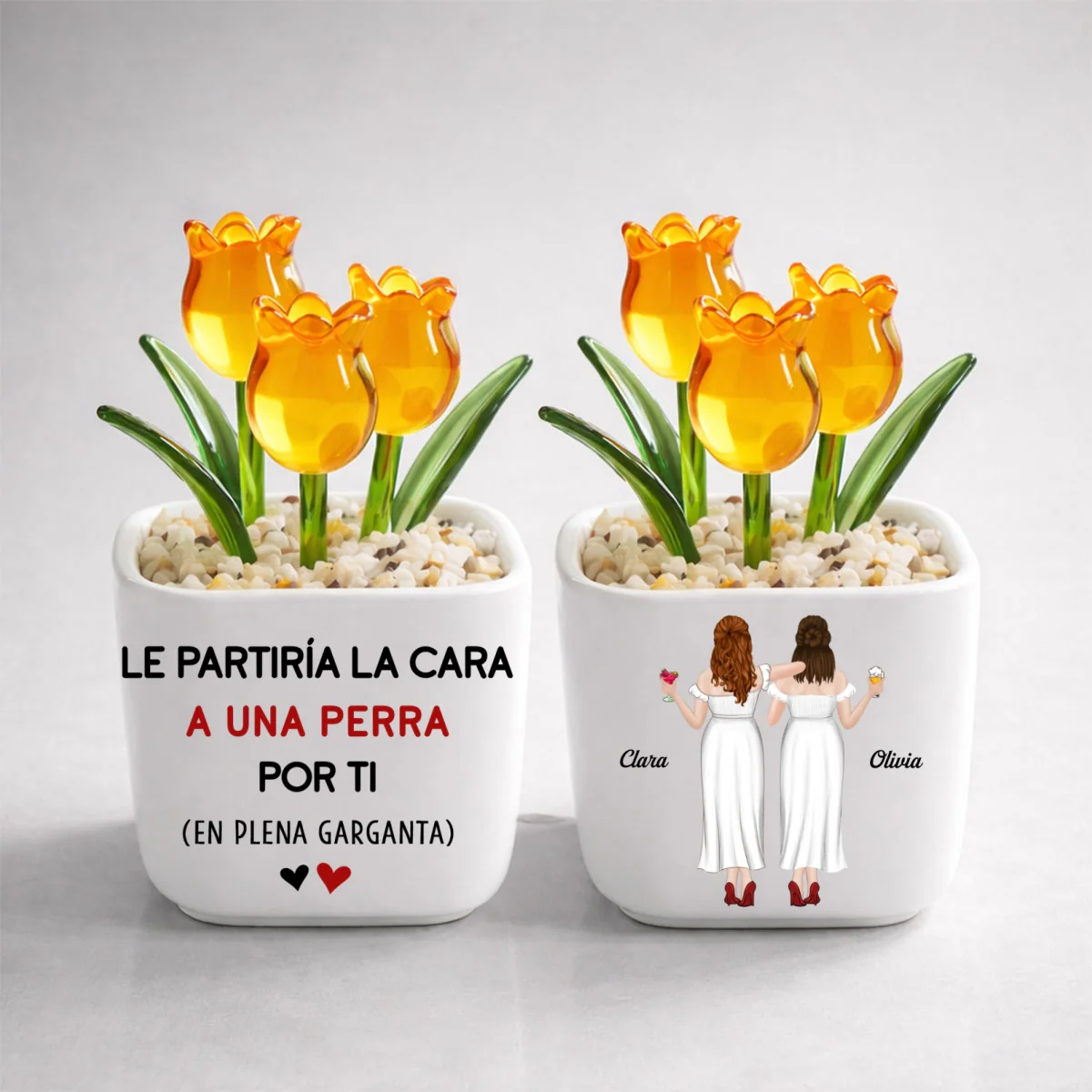 Golpearía Por Ti - Tulipanes Eternos De Vidrio Personalizados - Image 10