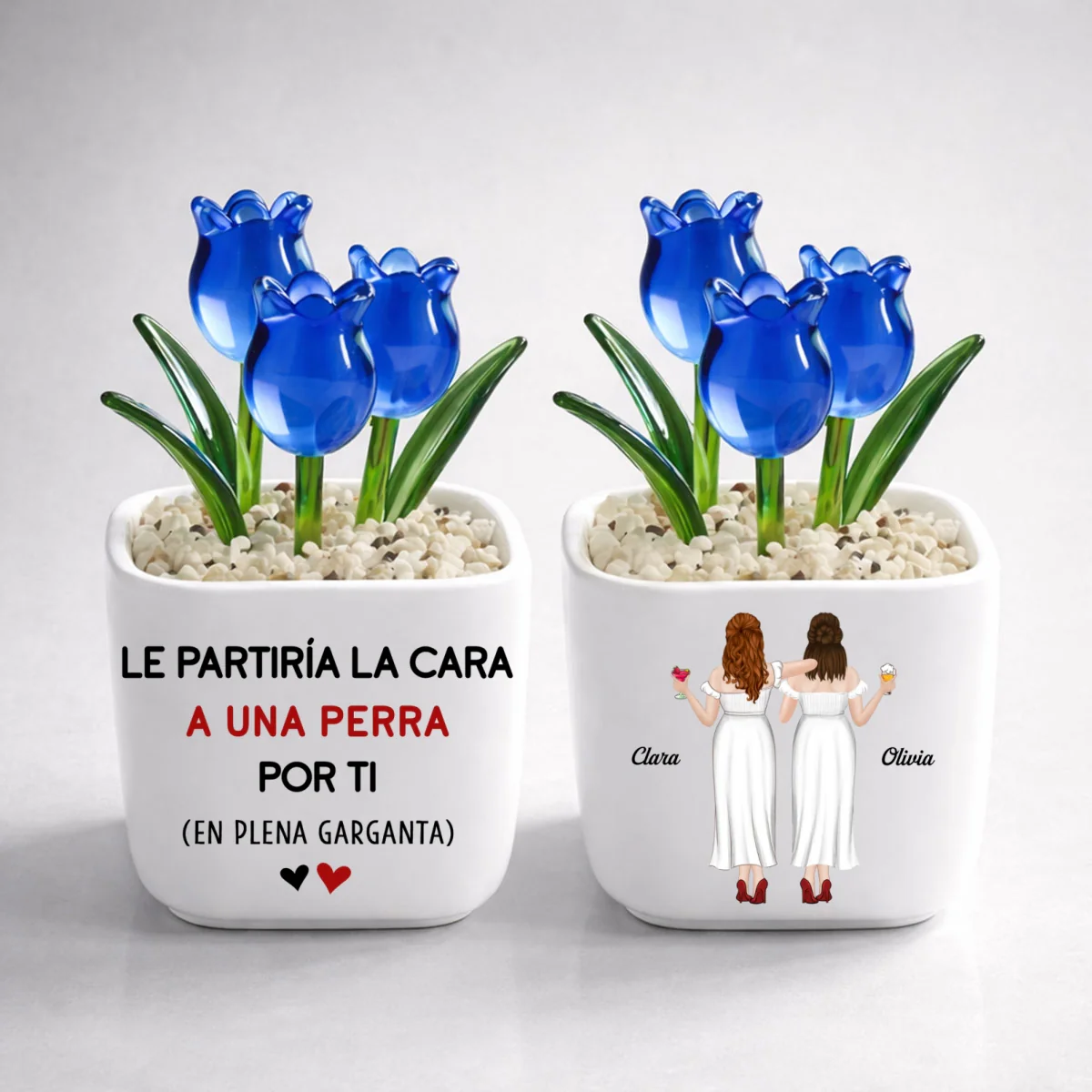 Golpearía Por Ti - Tulipanes Eternos De Vidrio Personalizados - Image 7
