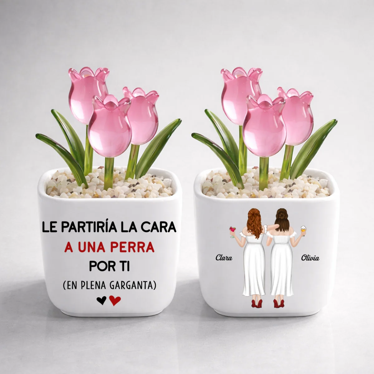 Golpearía Por Ti - Tulipanes Eternos De Vidrio Personalizados - Image 8