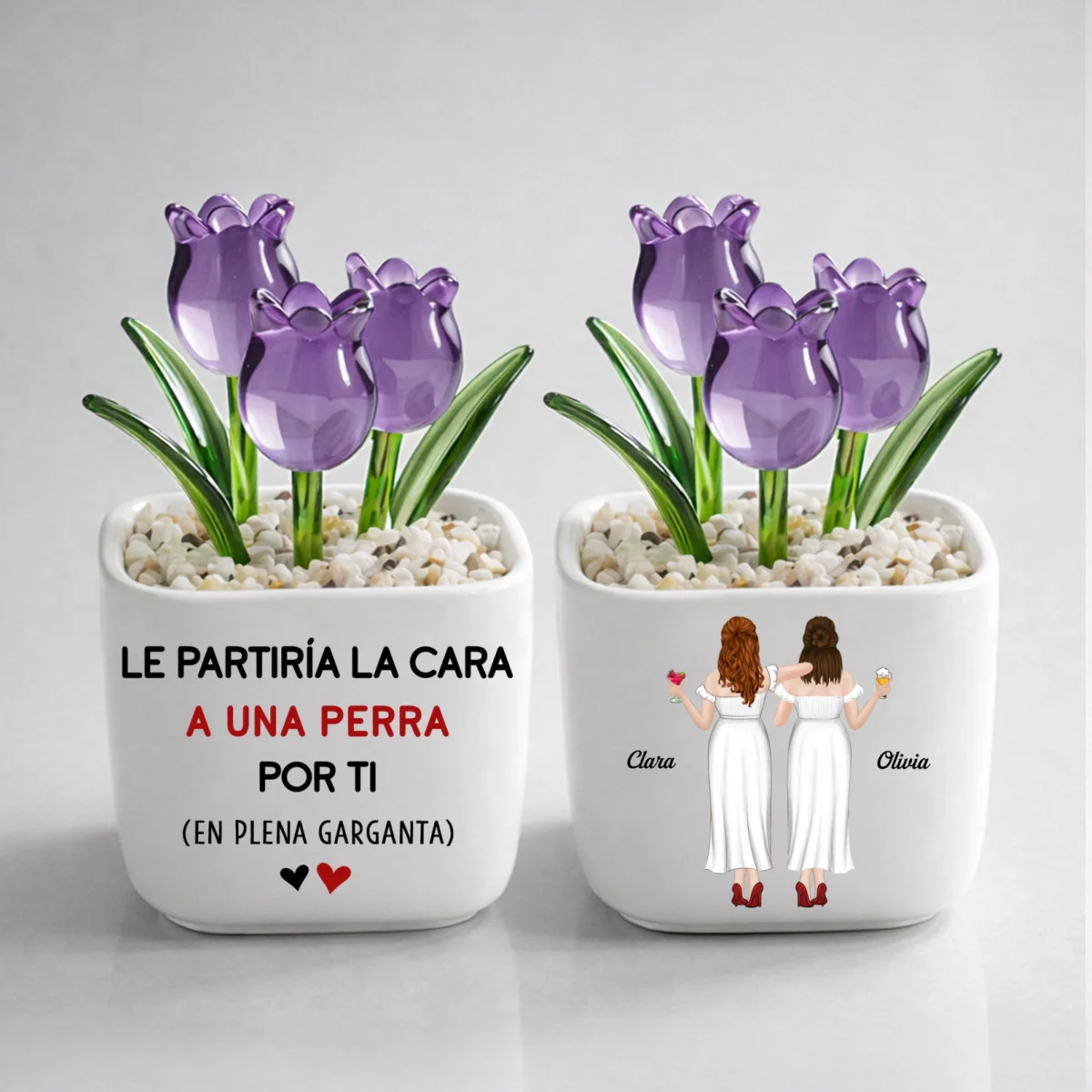 Golpearía Por Ti - Tulipanes Eternos De Vidrio Personalizados - Image 9