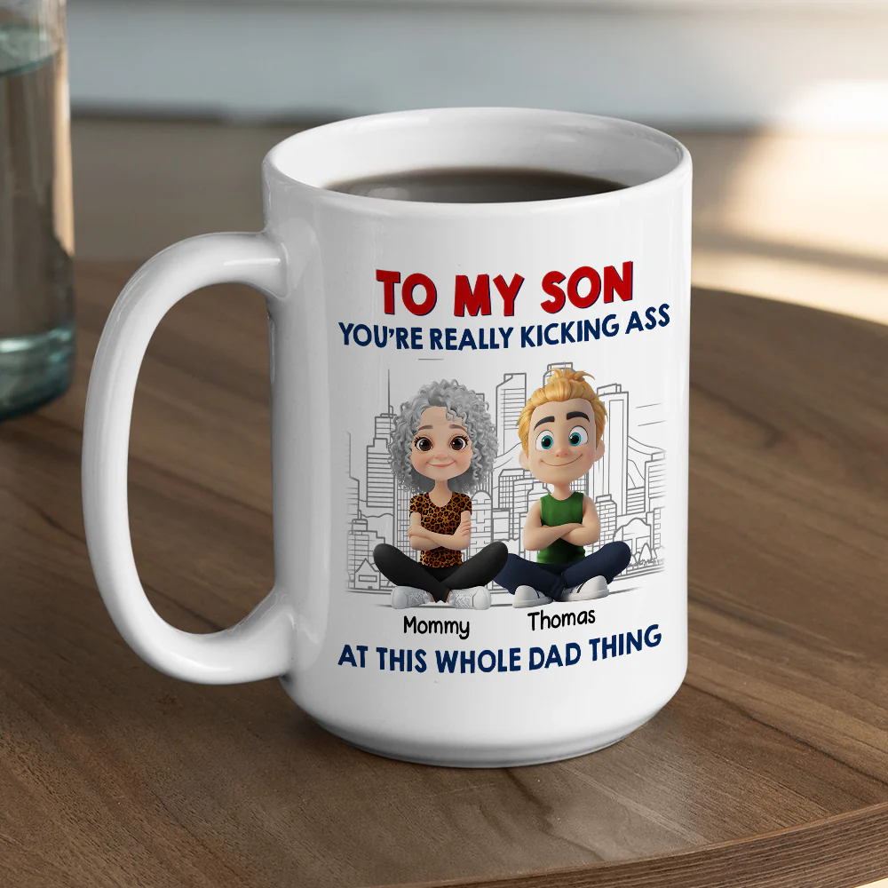 Good At The Whole Dad Things - Personalized Custom Coffee Mug - Image 5