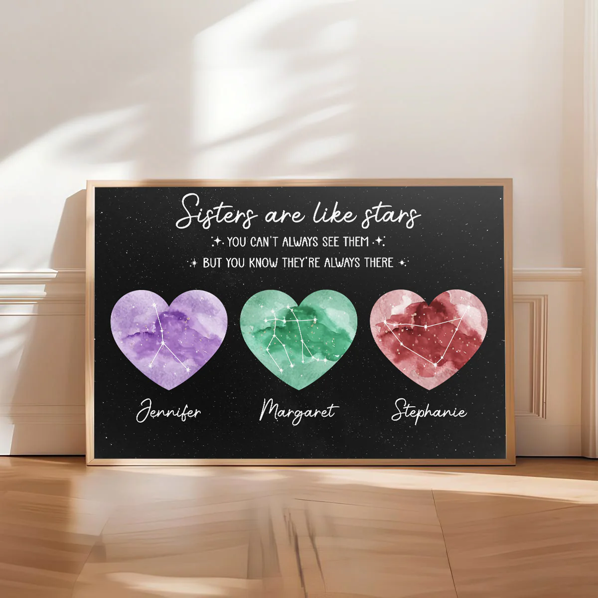 Good Friends Are Like Stars - Personalized Custom Poster - Image 3