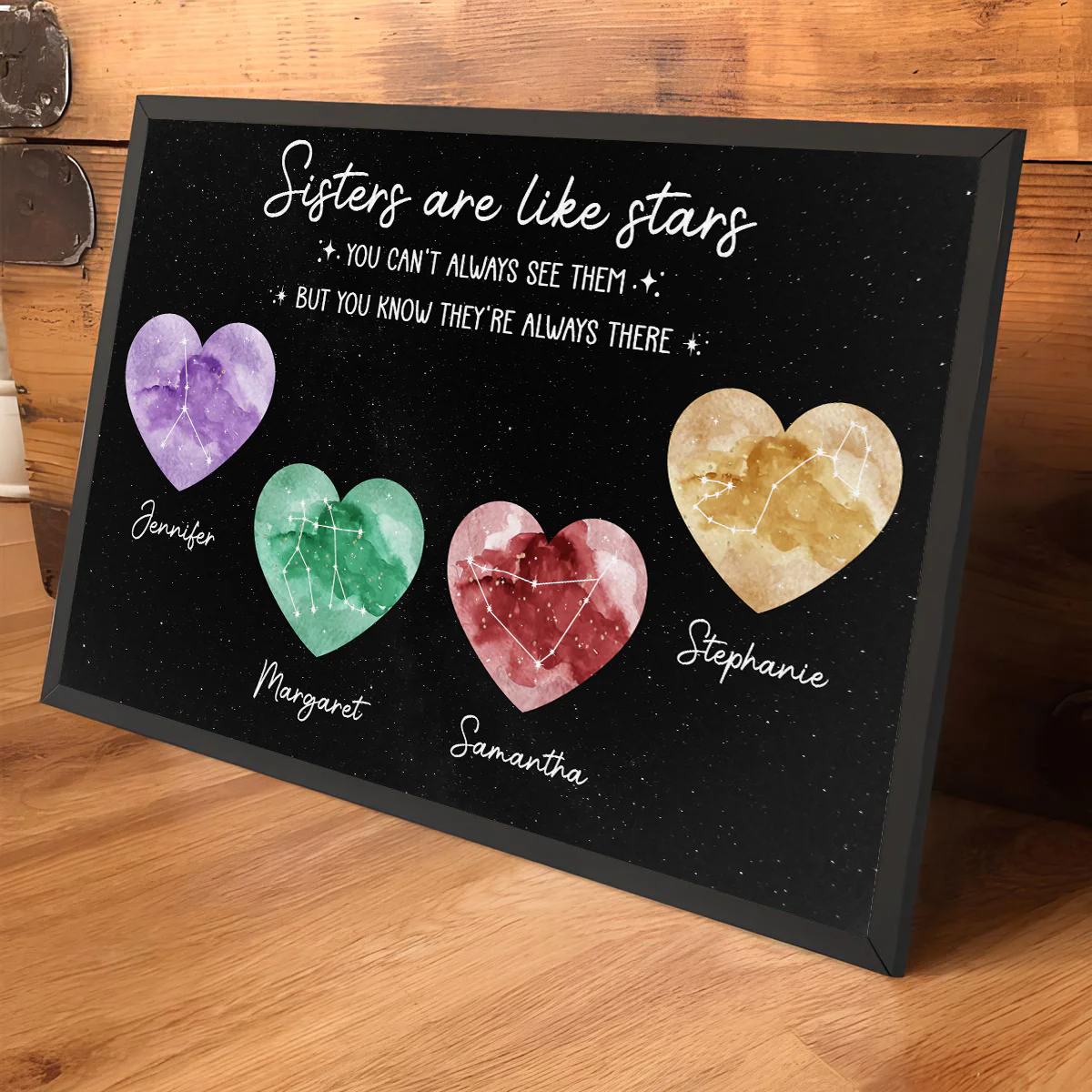 Good Friends Are Like Stars - Personalized Custom Poster - Image 4