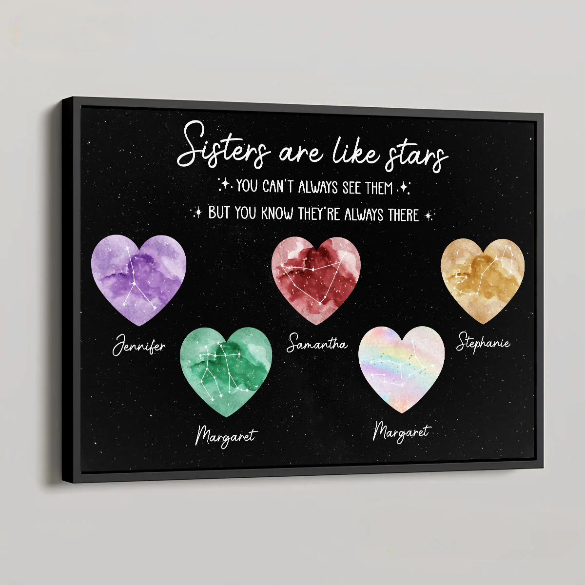 Good Friends Are Like Stars - Personalized Custom Poster - Image 5