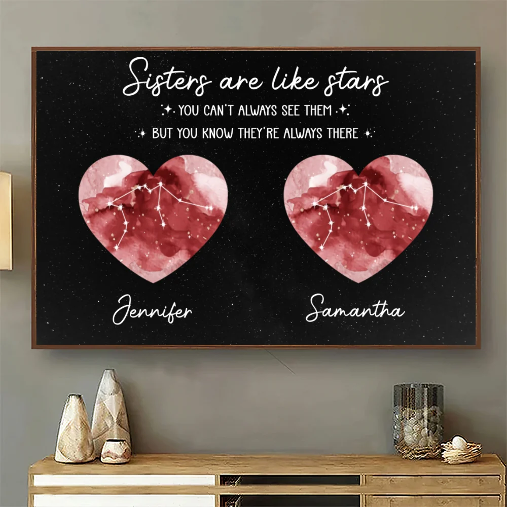 Good Friends Are Like Stars - Personalized Custom Poster - Image 9