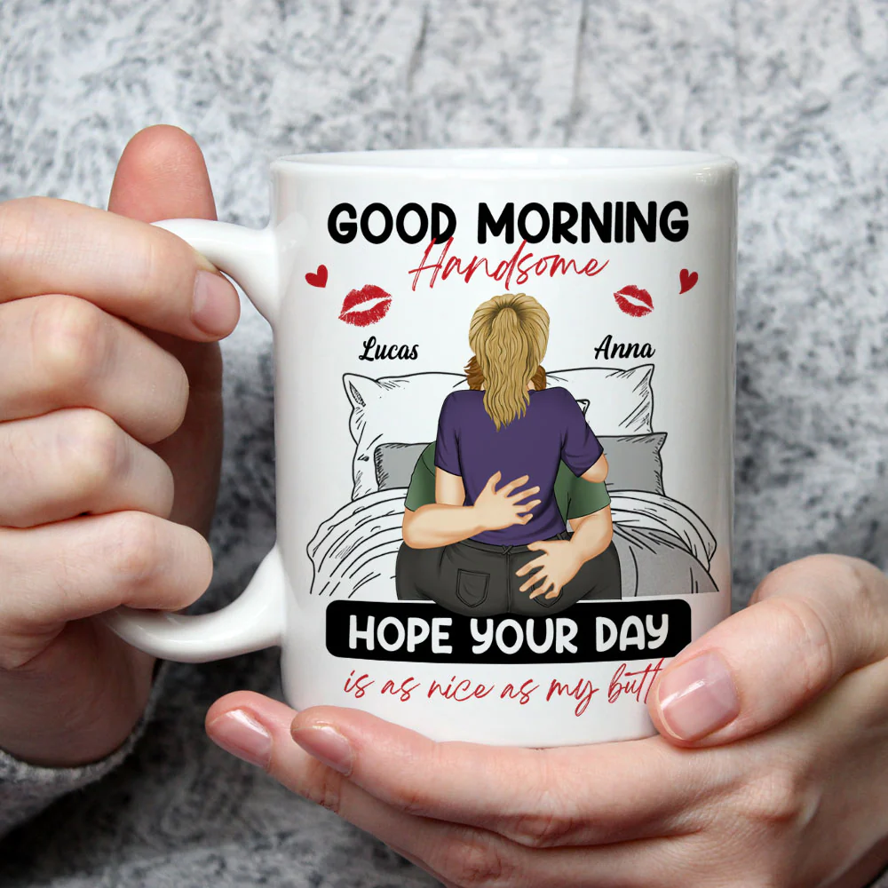 Good Morning Handsome - Personalized Custom Coffee Mug - Image 2