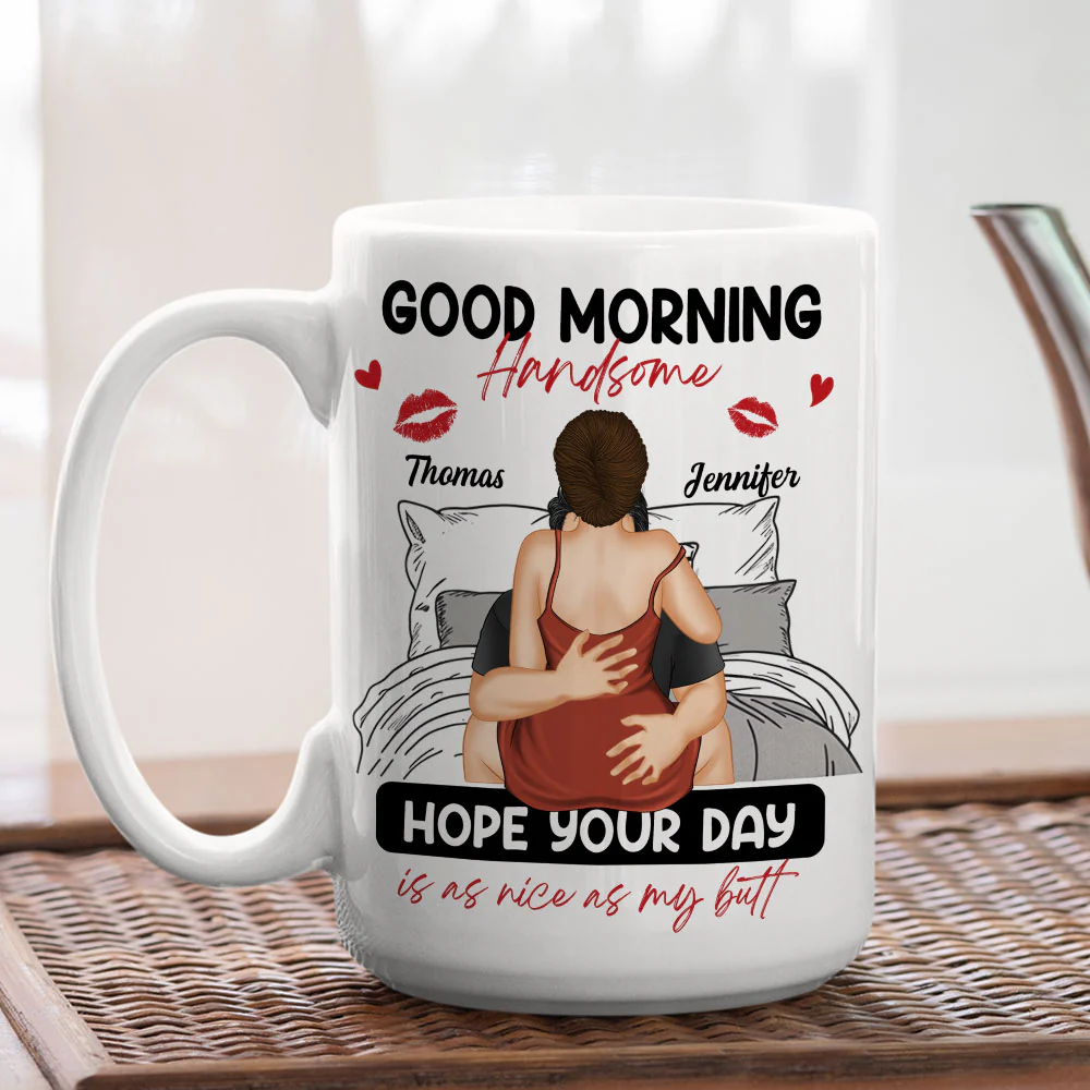 Good Morning Handsome - Personalized Custom Coffee Mug - Image 3