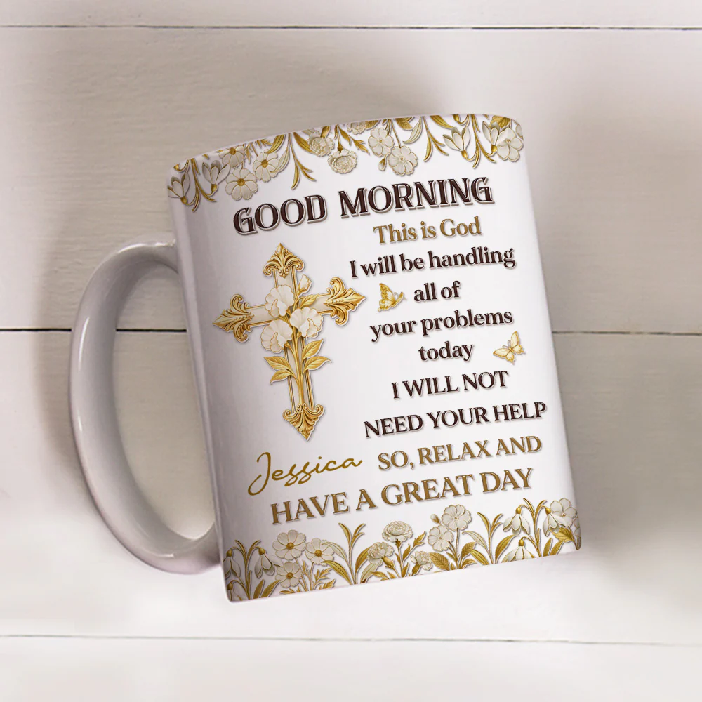 Good Morning This Is God - Personalized Custom 3D Effect Mug - Image 4