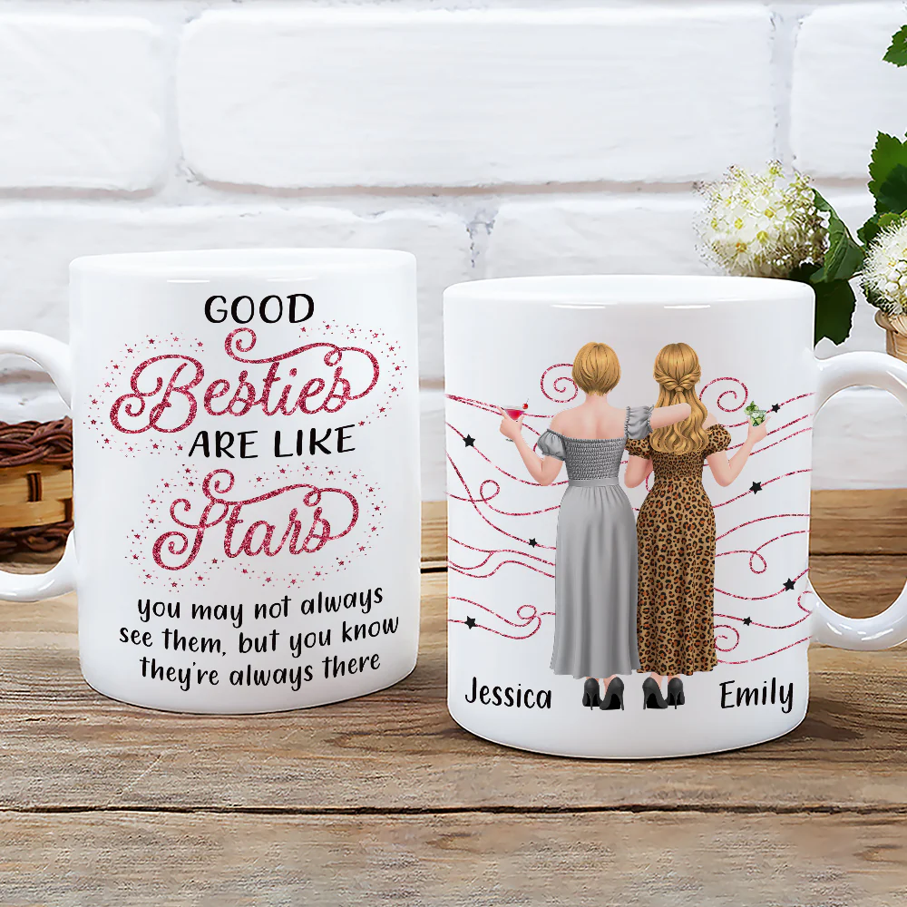 Good Relationships Are Like Star - Personalized Custom Coffee Mug - Image 2