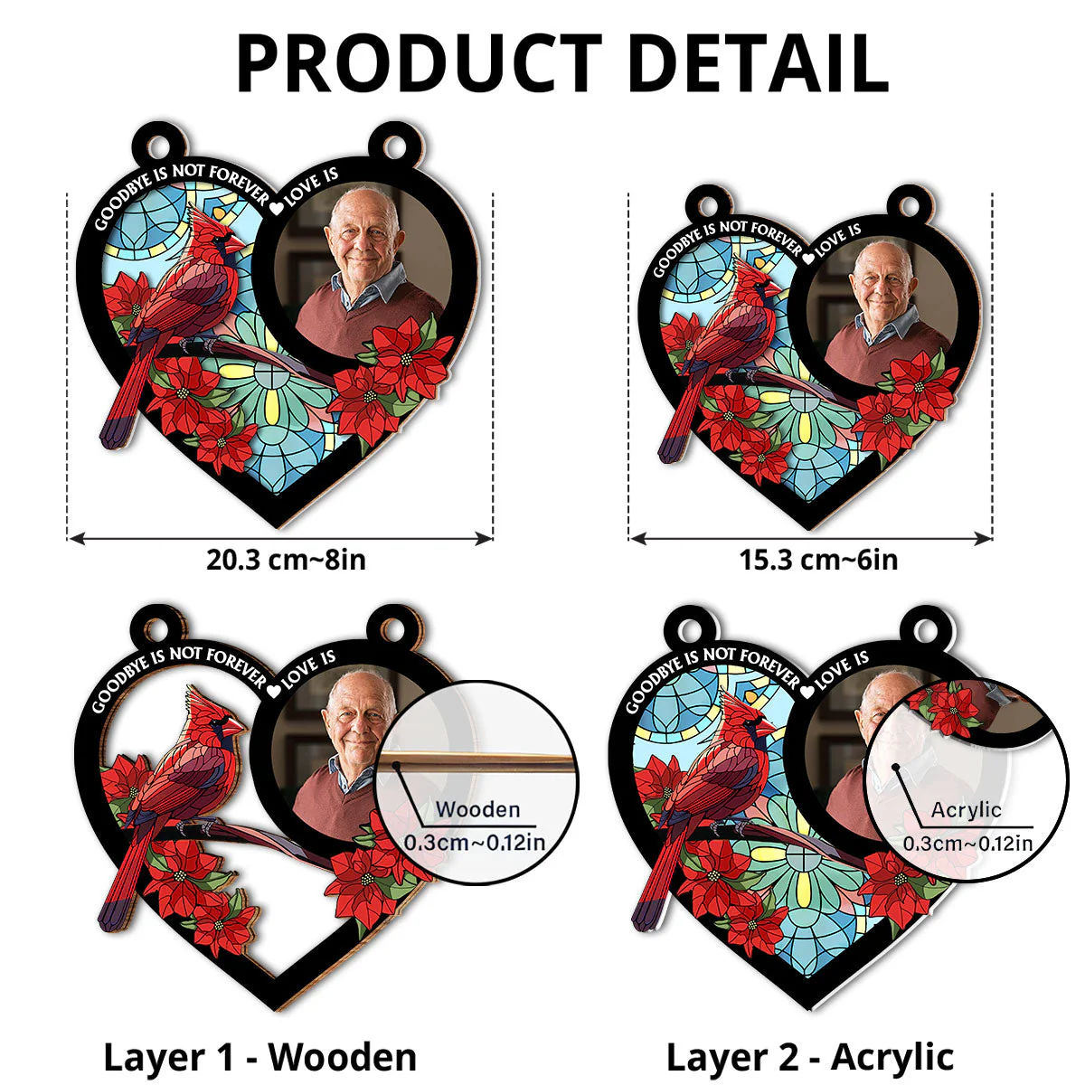 Goodbye Is Not Forever - Personalized Custom Suncatcher - Image 5