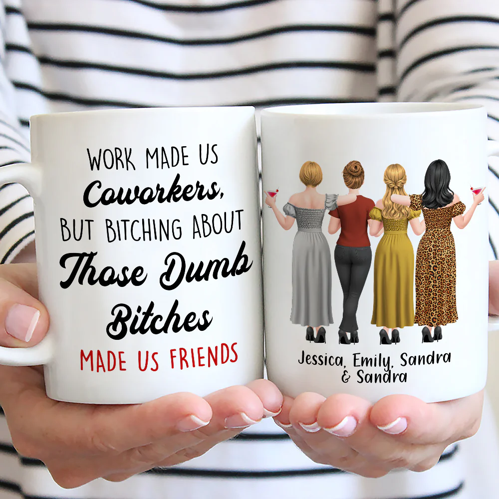 Gossip Turned Coworkers Into Friends - Personalized Custom Coffee Mug - Image 4