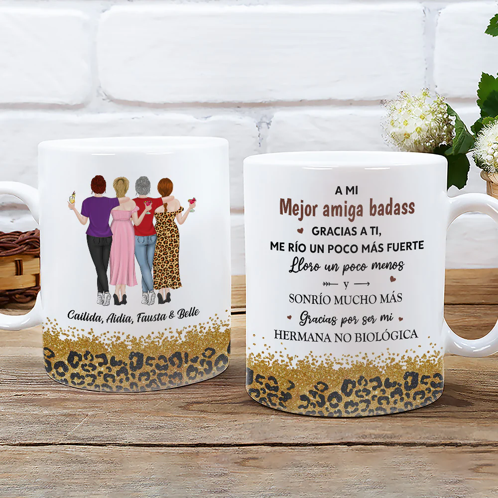 Gracias A Ti Me Río Un Poco Más Fuerte – Taza de café personalizada - Image 4