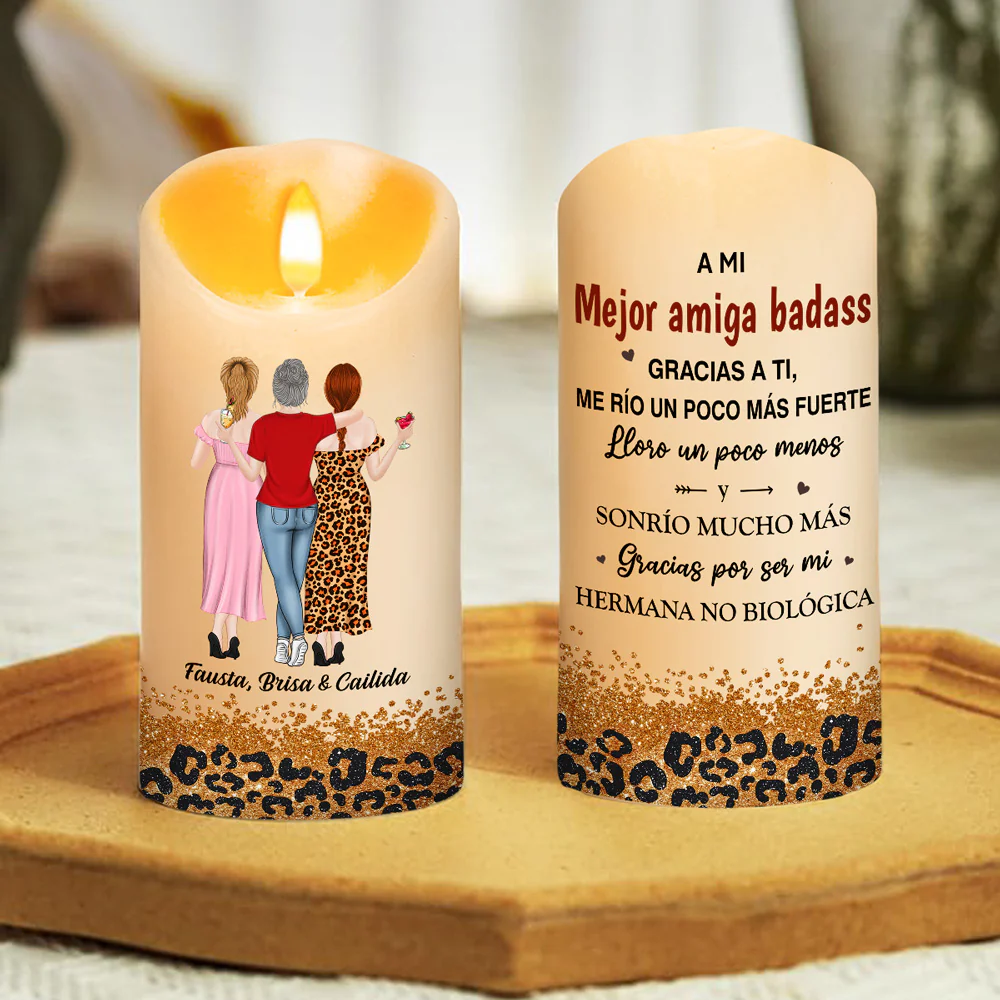 Gracias A Ti Me Río Un Poco Más Fuerte - Vela LED Personalizada - Image 3