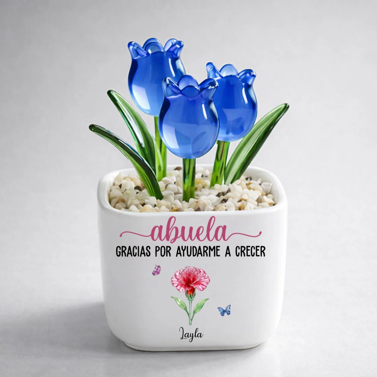 Gracias Por Ayudarme A Crecer - Tulipanes Eternos De Vidrio Personalizados - Image 7