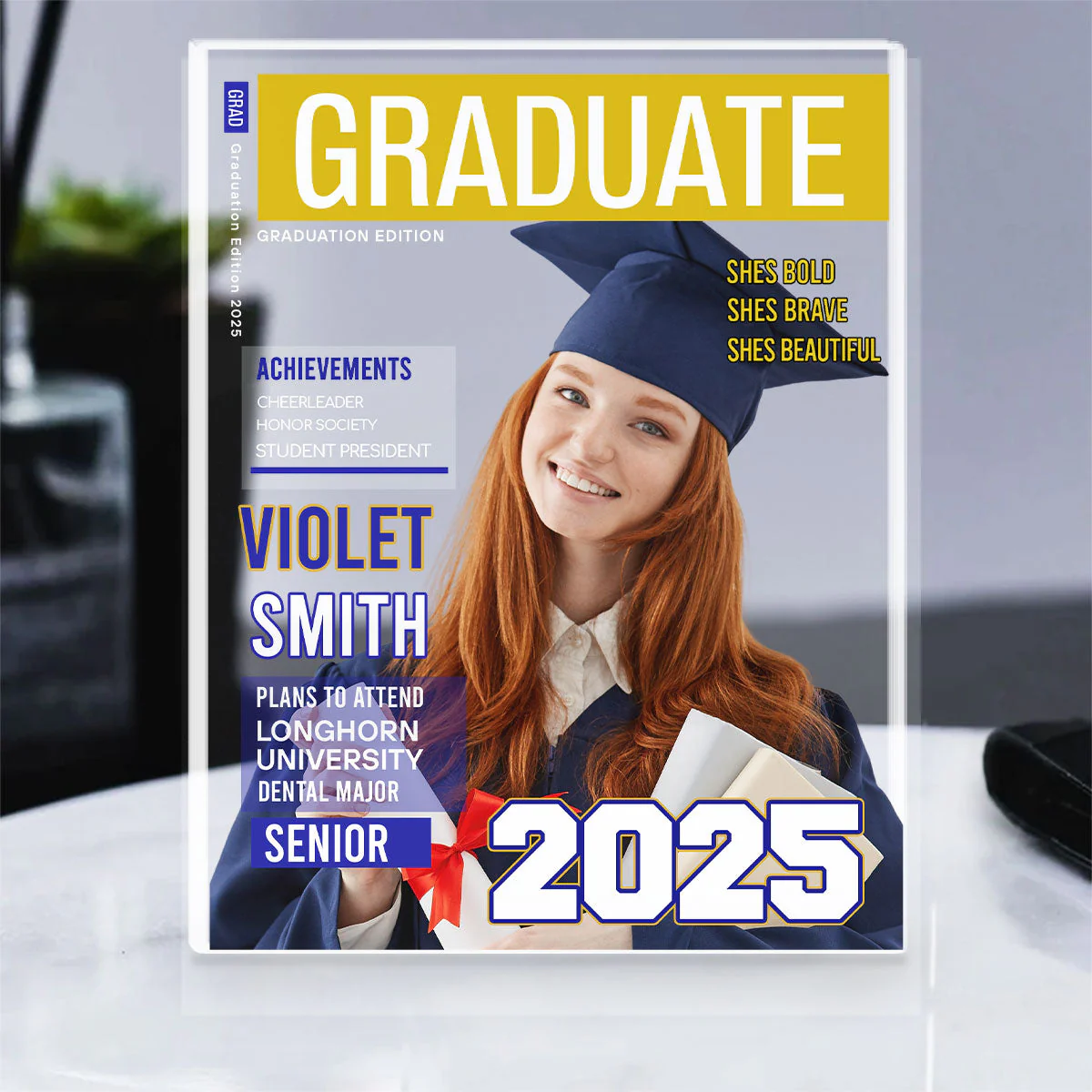 Graduate Magazine - Personalized Custom Acrylic Plaque - Image 3