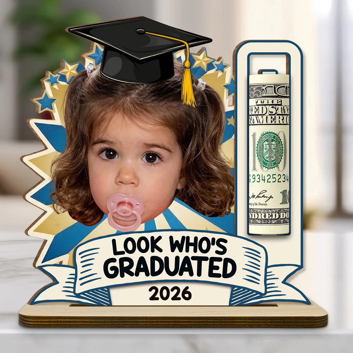 Graduation Gift Custom Vintage Childhood - Personalized Custom 2-Layer Wood Plaque With Flat Base
