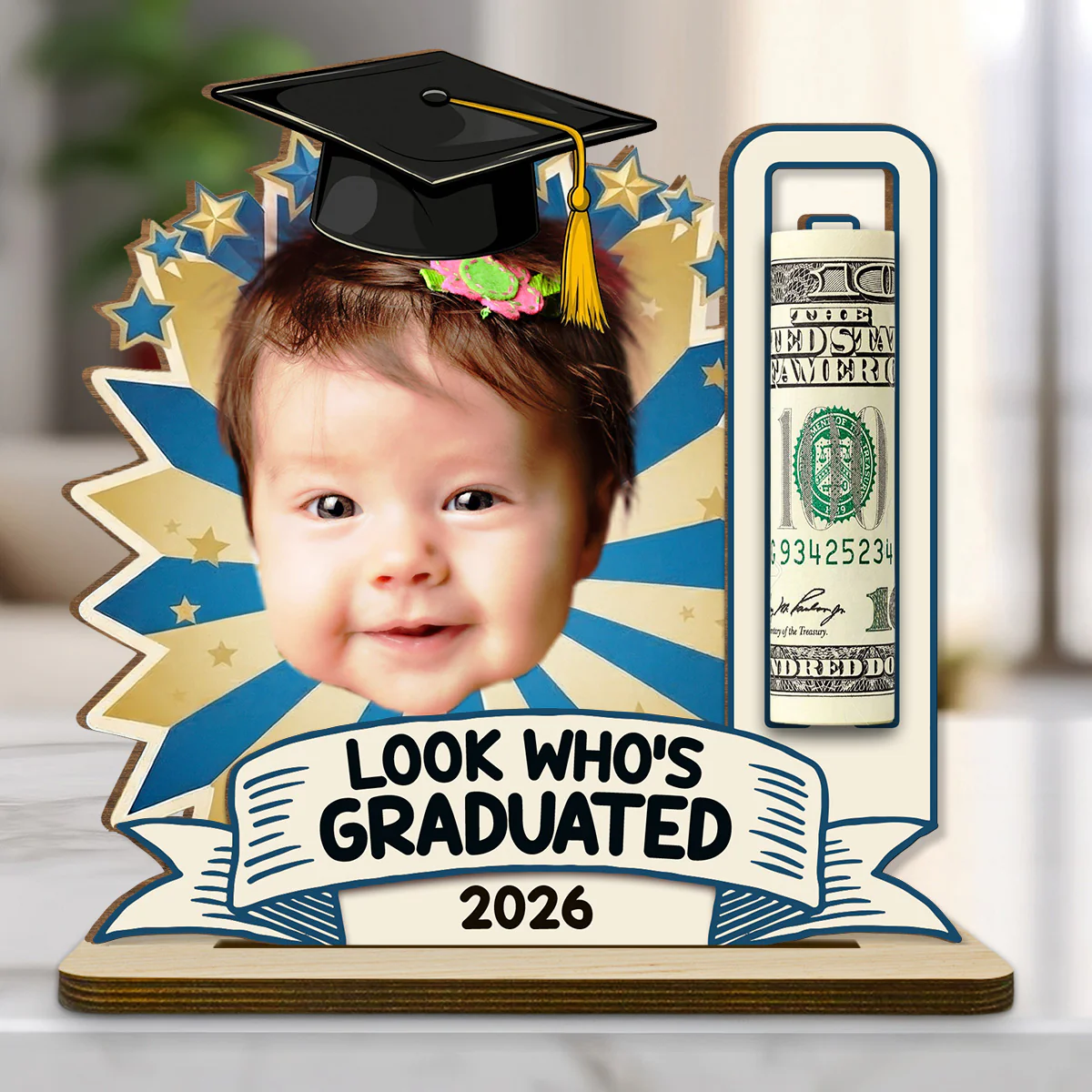 Graduation Gift Custom Vintage Childhood - Personalized Custom 2-Layer Wood Plaque With Flat Base - Image 2