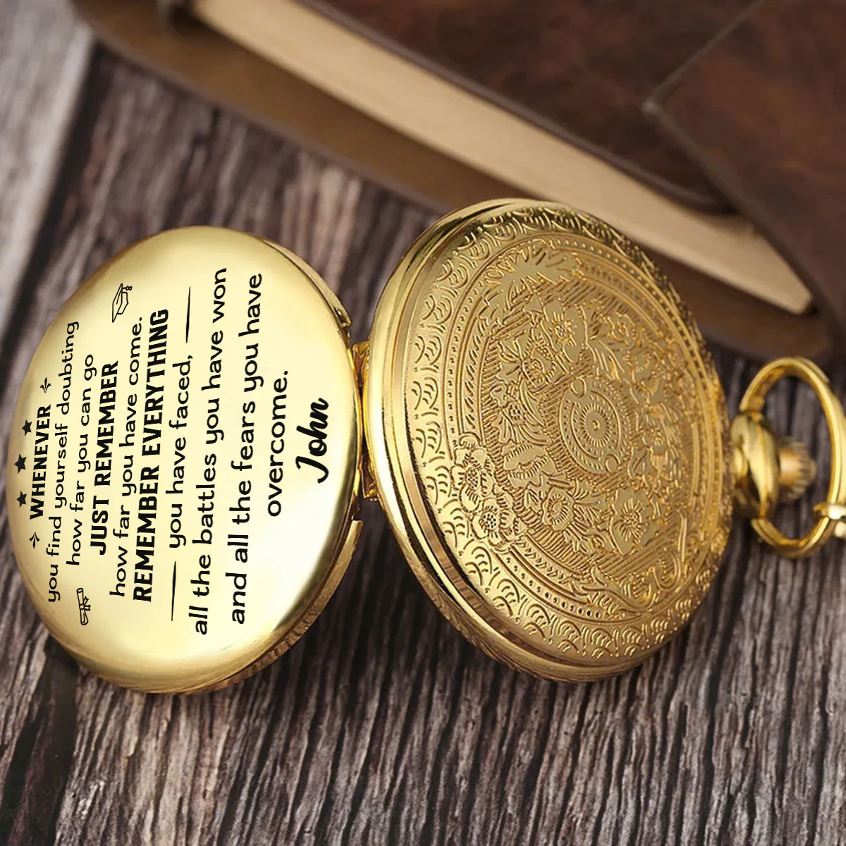 Graduation Gift For Son - Personalized Custom Pocket Watch - Image 3