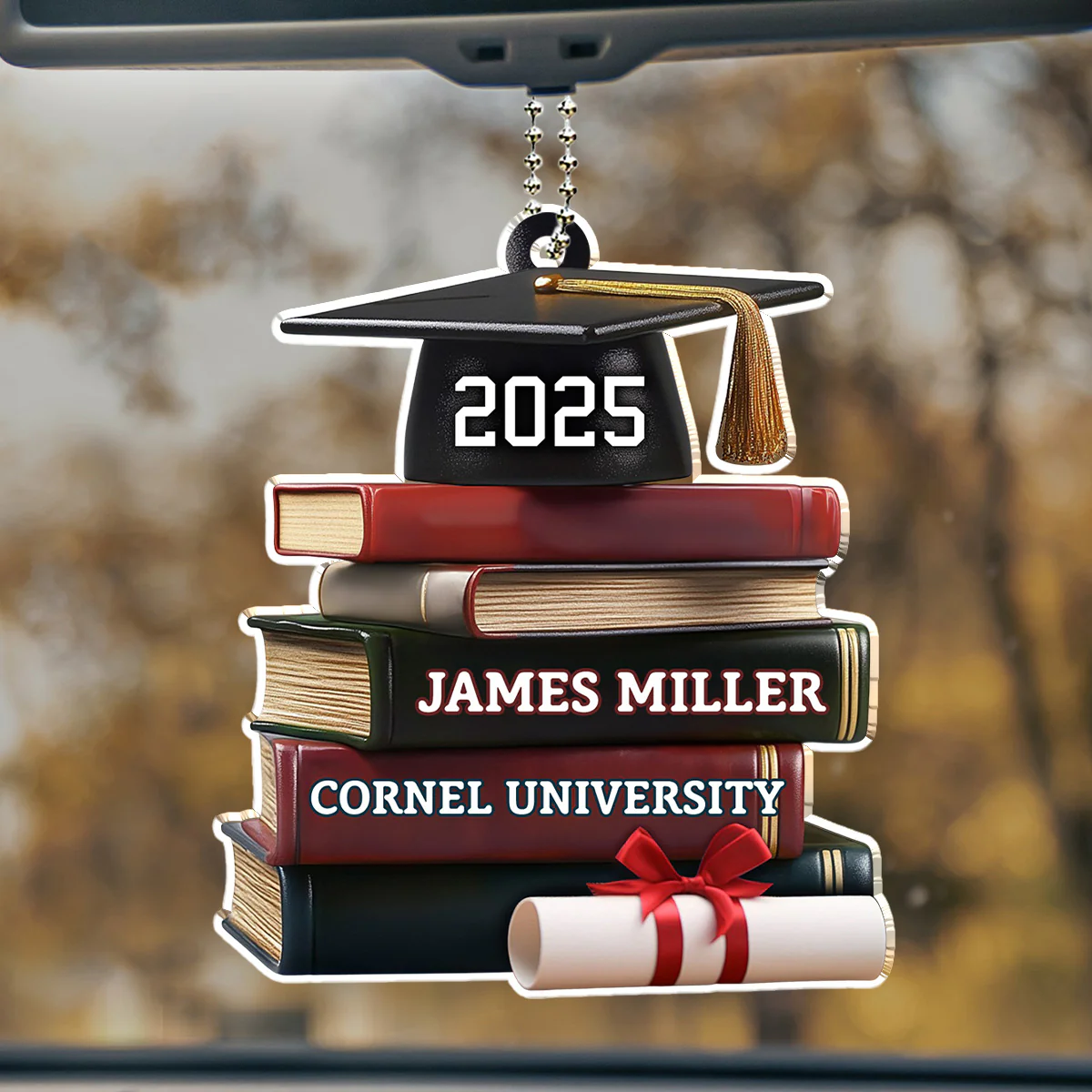 Graduation Gift - Personalized Custom Car Ornament - Image 2