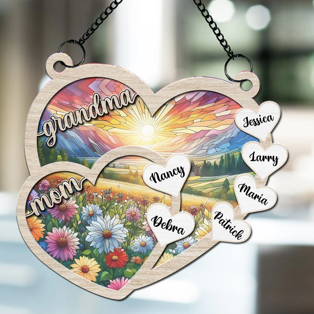 Grammy We Love You Forever - Personalized Custom Suncatcher  - Image 3