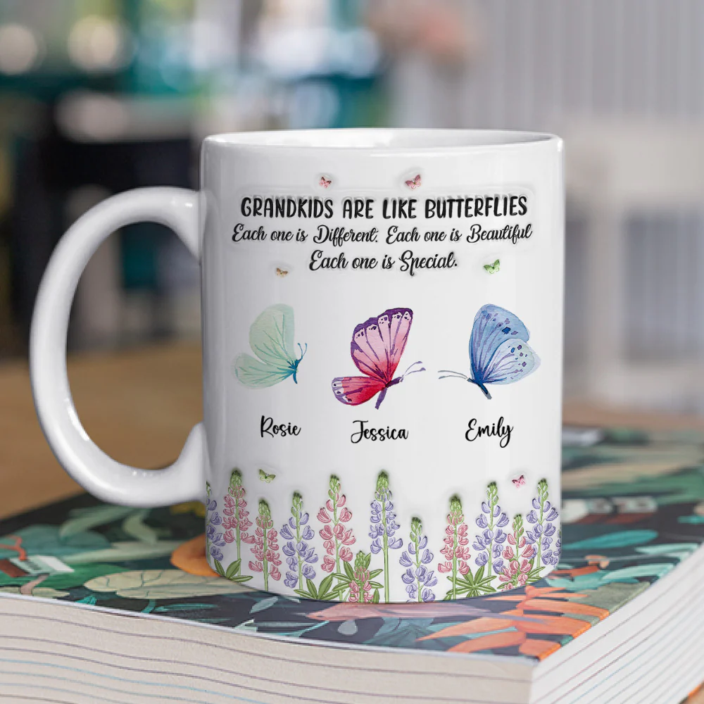 Grandchildren Make Life More Colorful - Personalized Custom 3D Inflated Effect Mug - Image 2