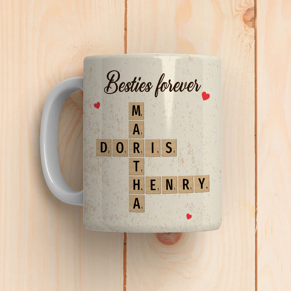 Grandkids Family Besties Coworkers Crossword Puzzle - Personalized Custom Coffee Mug - Image 3