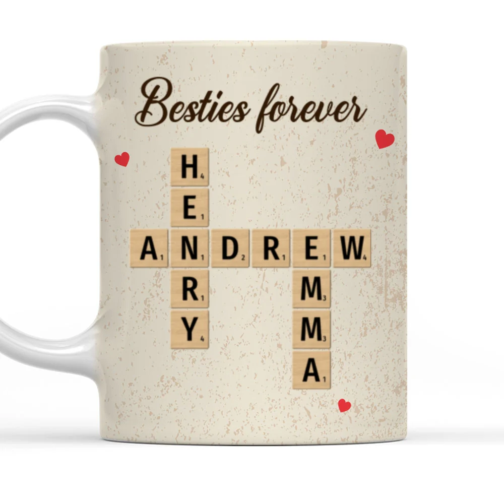 Grandkids Family Besties Coworkers Crossword Puzzle - Personalized Custom Coffee Mug - Image 4