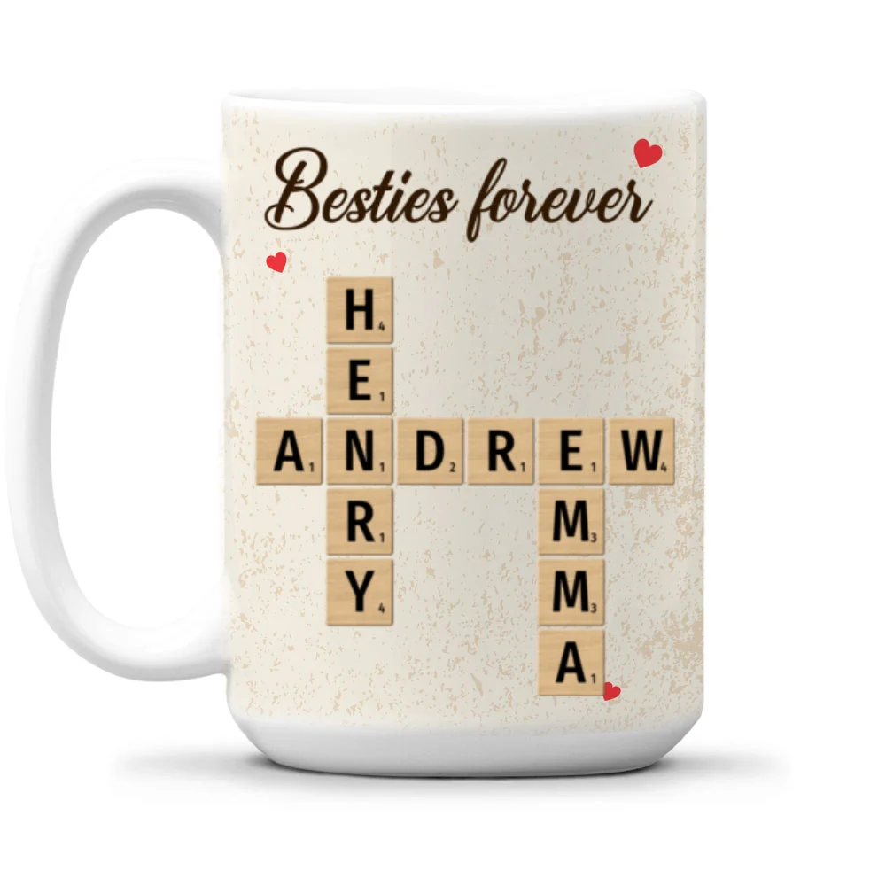 Grandkids Family Besties Coworkers Crossword Puzzle - Personalized Custom Coffee Mug - Image 7