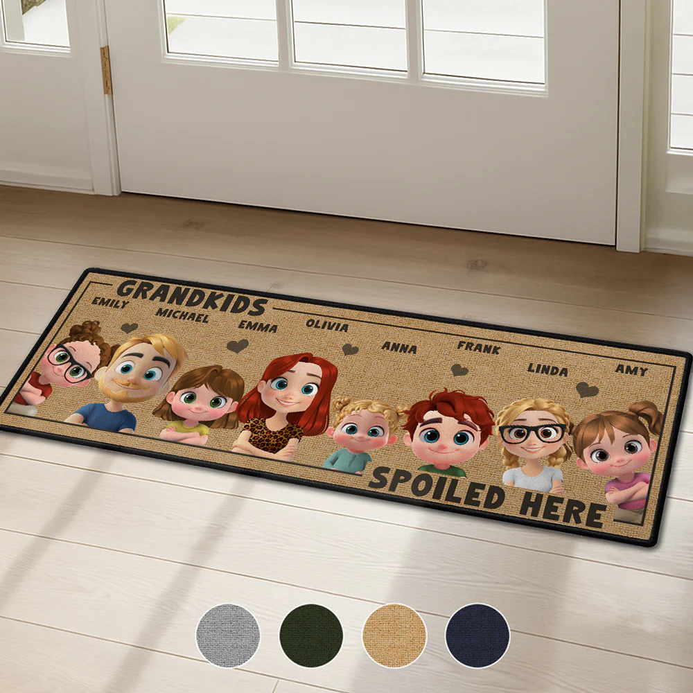 Grandkids Fill Our Hearts - Personalized Custom Runner Rug