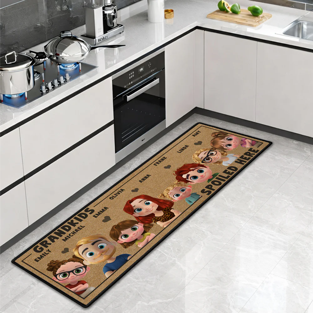 Grandkids Fill Our Hearts - Personalized Custom Runner Rug - Image 8
