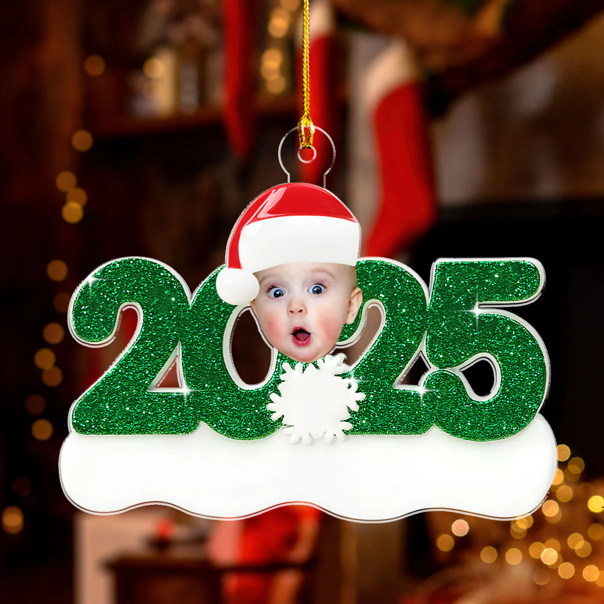 Grandkids Heart Christmas Keepsake - Personalized Custom Acrylic Ornament - Image 5
