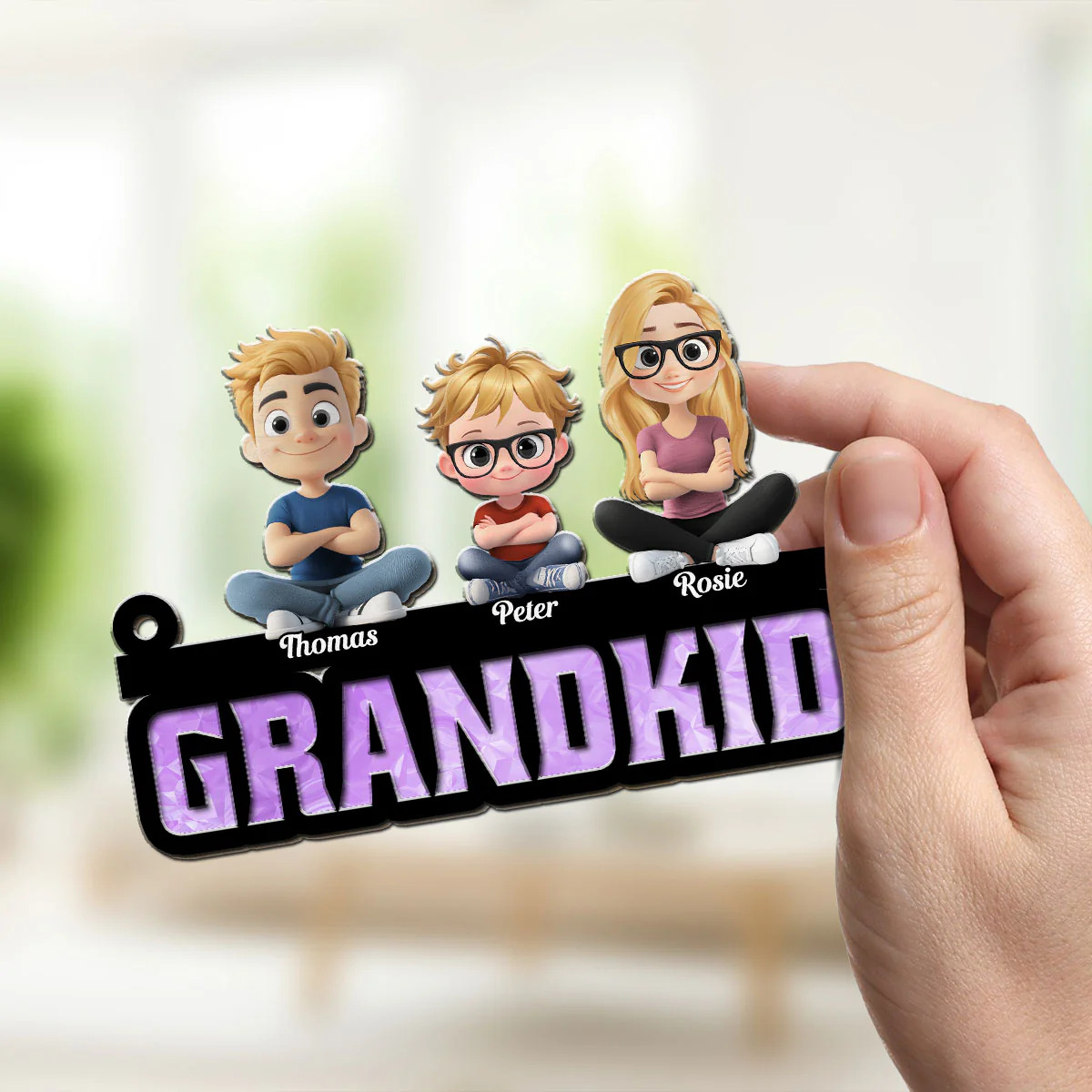 Grandkids Is My Sunshine - Personalized Custom Suncatcher - Image 3