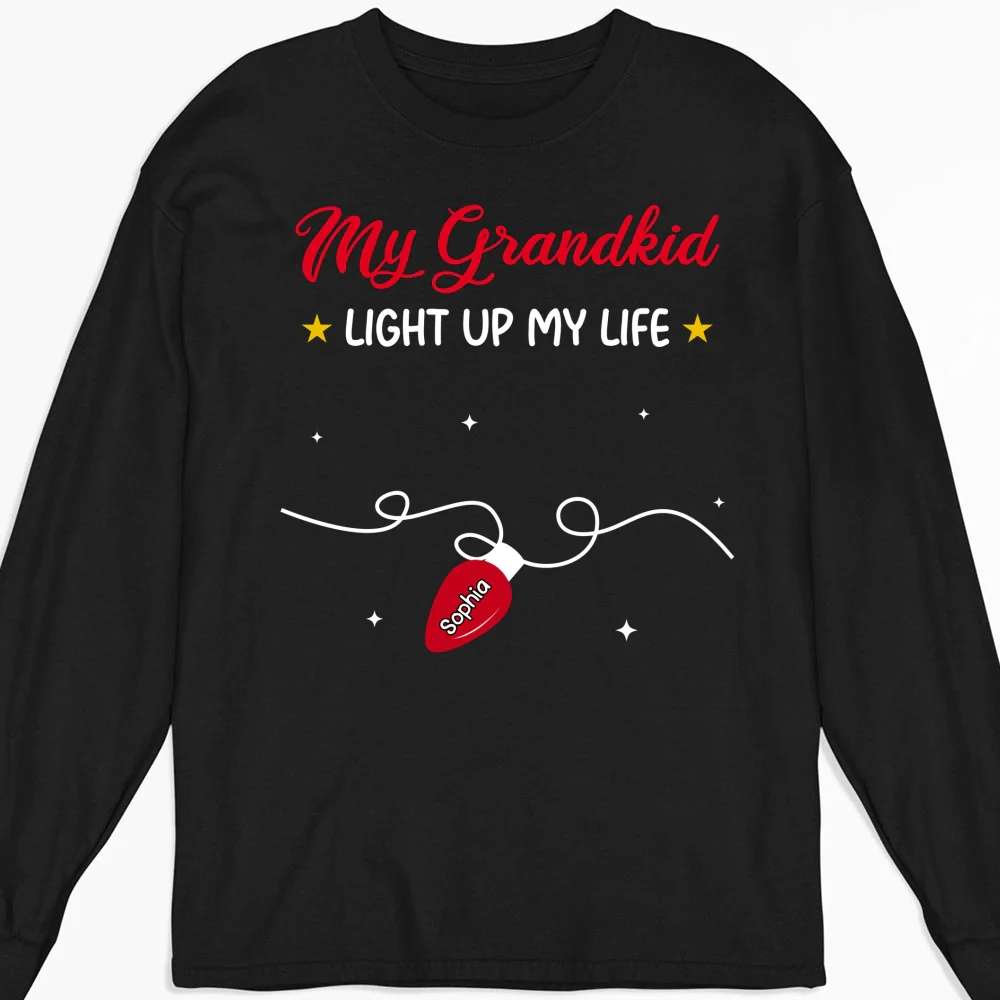 Grandkids Light Up My Life - Personalized Custom Shirt - Image 10