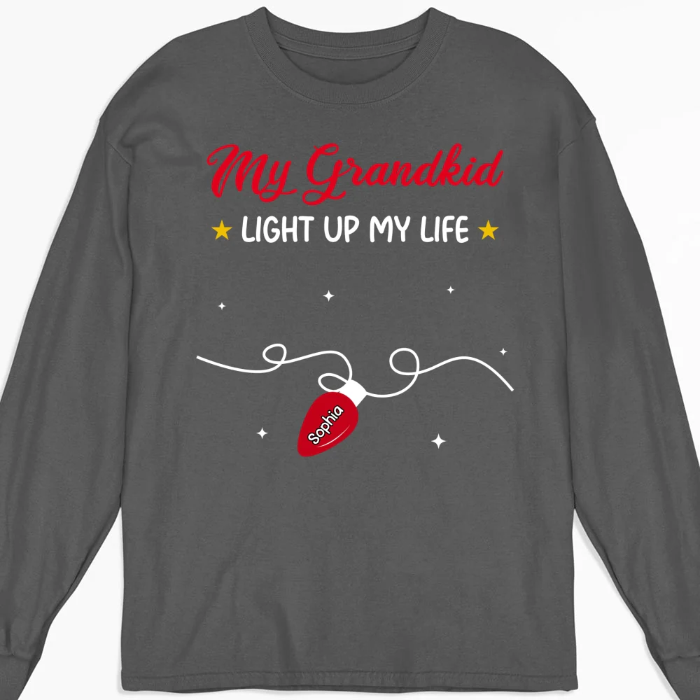 Grandkids Light Up My Life - Personalized Custom Shirt - Image 11