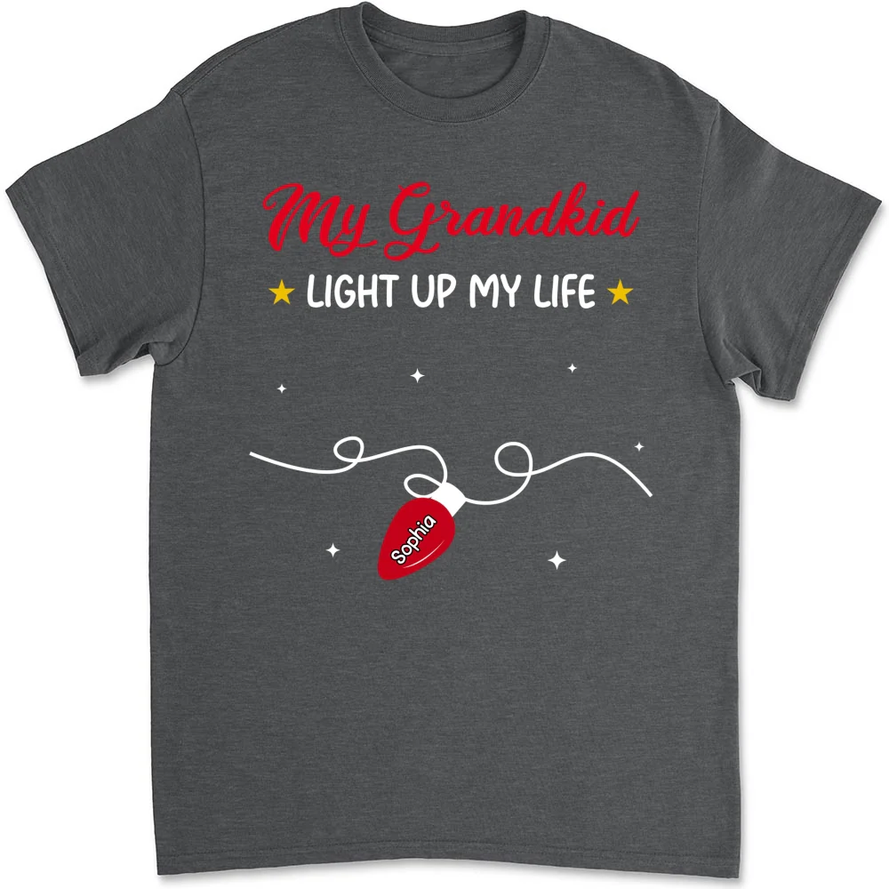 Grandkids Light Up My Life - Personalized Custom Shirt - Image 7