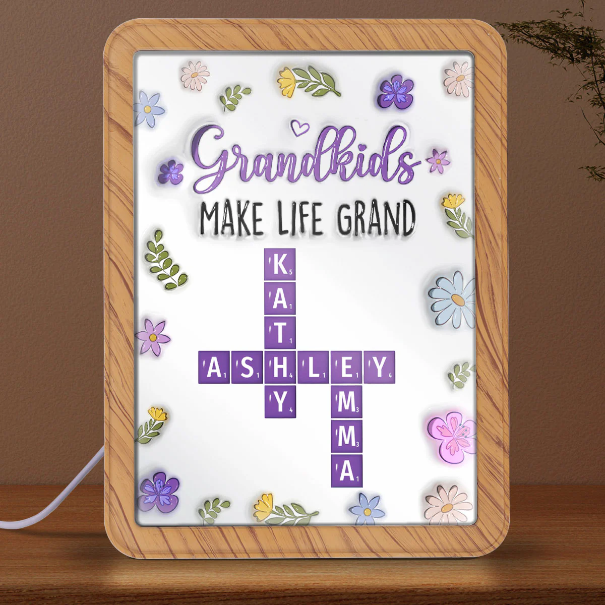Grandkids Make Life Grand Crossword Puzzle - Personalized Custom Magic Mirror - Image 3