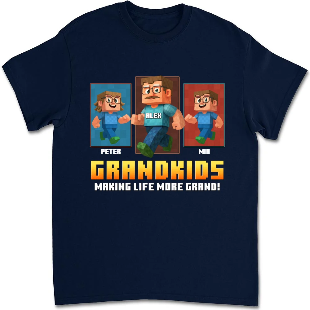 Grandkids Make Life Grand - Personalized Custom Shirt - Image 11
