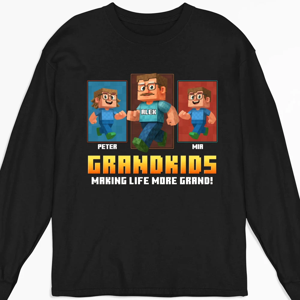 Grandkids Make Life Grand - Personalized Custom Shirt - Image 12