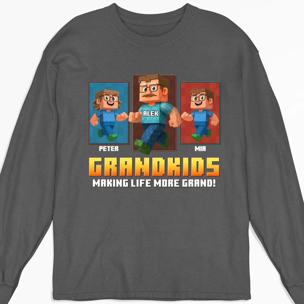 Grandkids Make Life Grand - Personalized Custom Shirt - Image 13