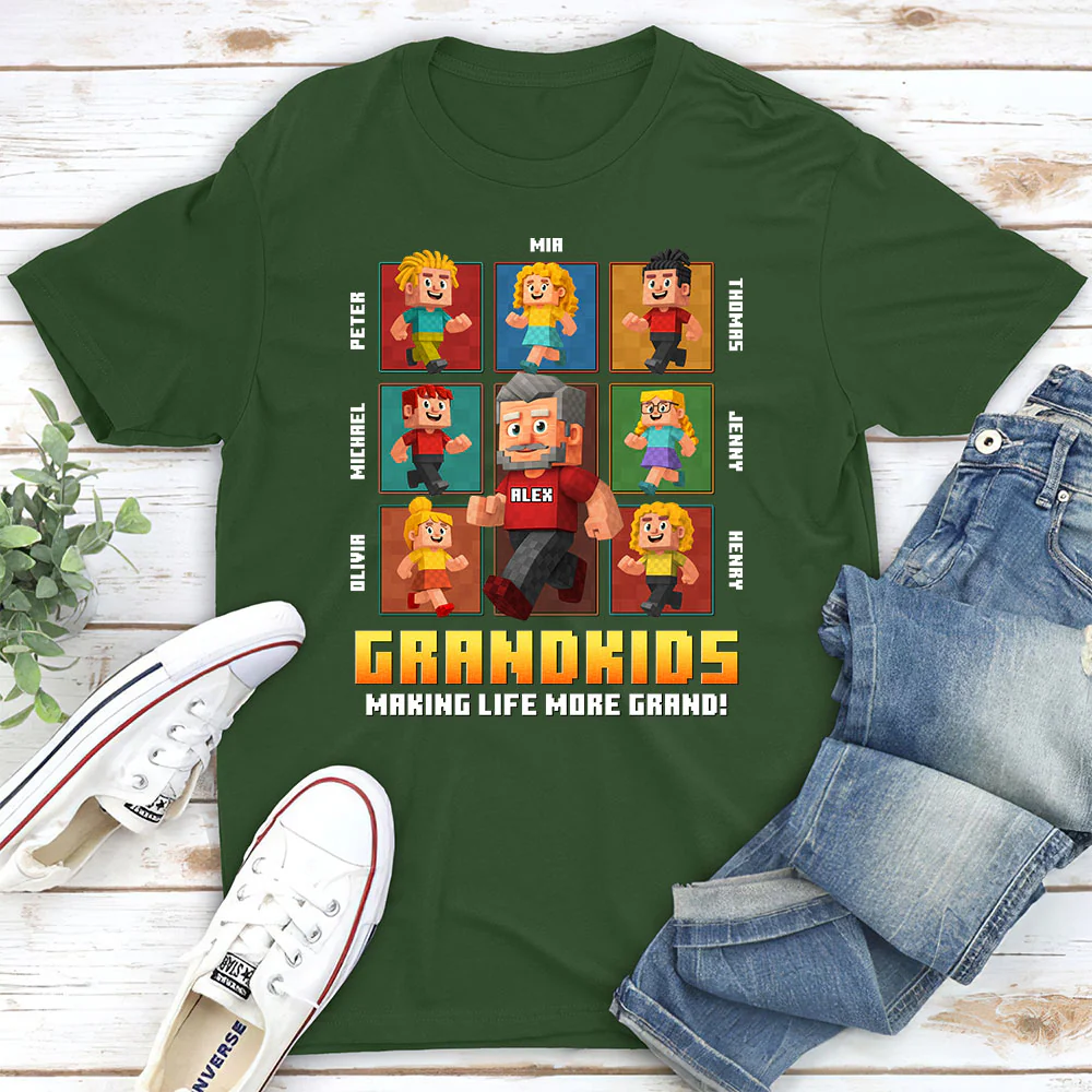 Grandkids Make Life Grand - Personalized Custom Shirt - Image 2