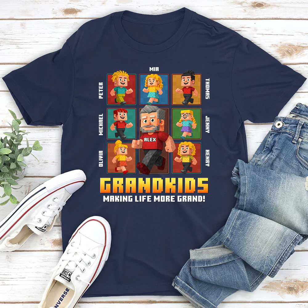 Grandkids Make Life Grand - Personalized Custom Shirt - Image 6